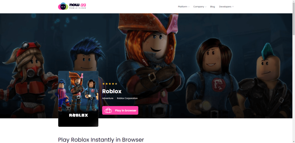 How To Use Now.gg Roblox Unblocked Now.gg To Play Roblox? 